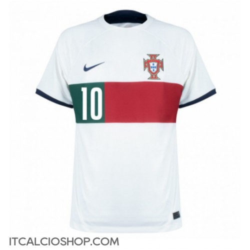 Portogallo Bernardo Silva #10 Seconda Maglia Mondiali 2022 Manica Corta